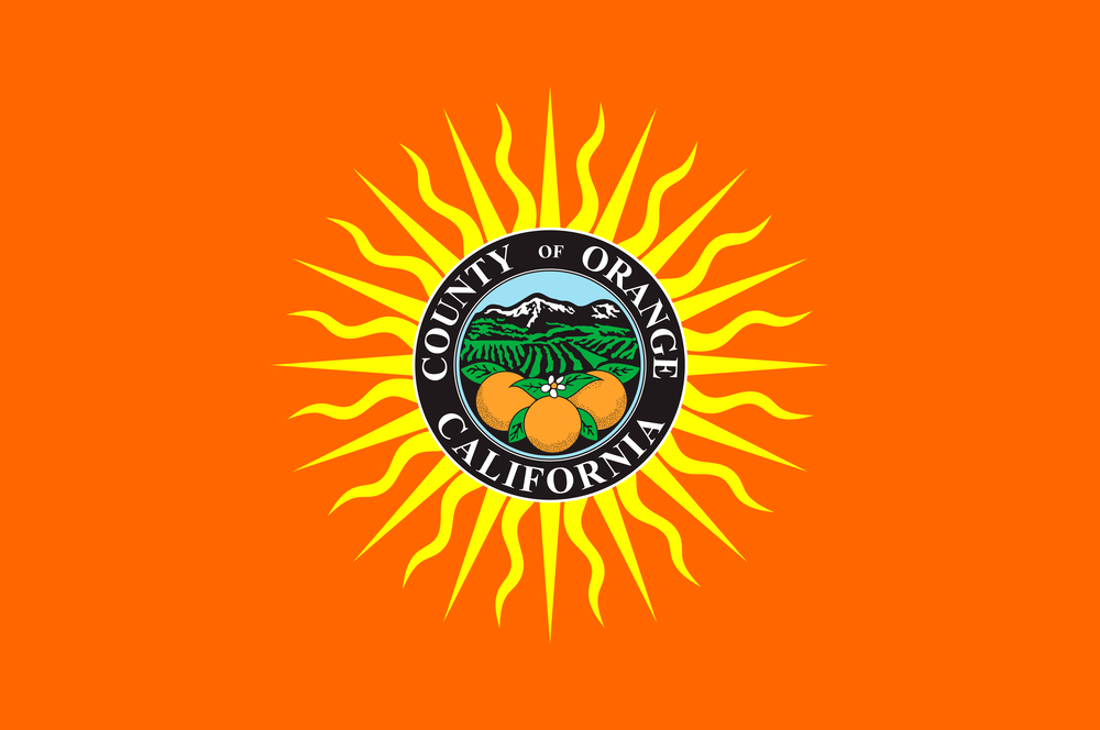 flag of orange county, california, usa