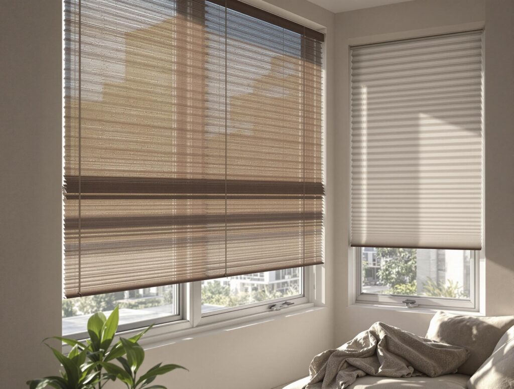 innovative window coverings, such as motorized blinds, smart roller shades, and honeycomb cellular shades. 