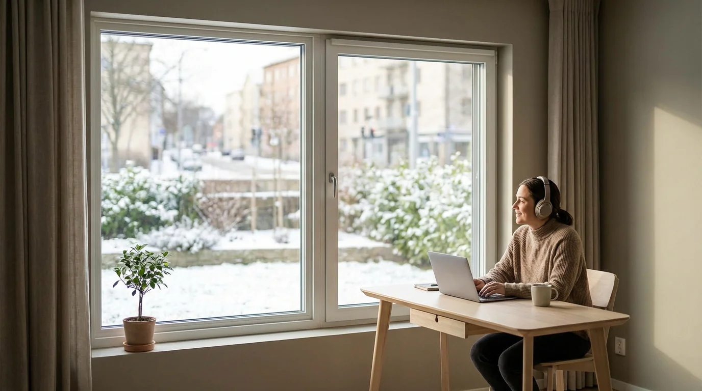 upgrade to noise reducing windows for a quieter home office