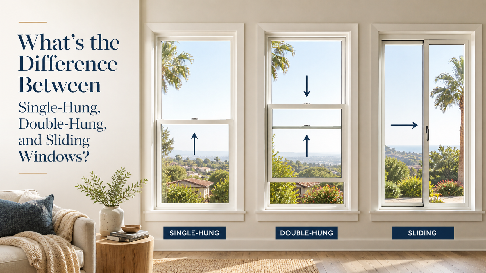 understanding window types single, double, sliding