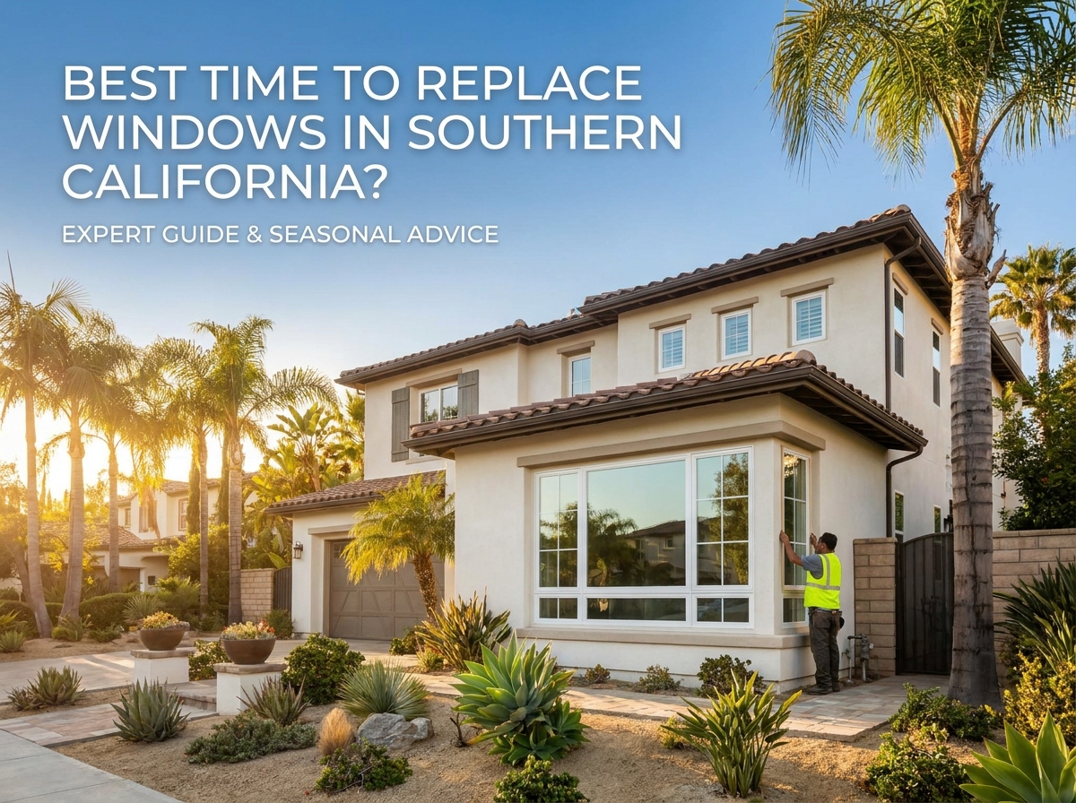 Professional illustration of When Is the Best Time of Year to Replace Windows in Southern California?